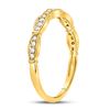 Image 3 : 1/8 CTW Round Diamond Stackable Ring 10kt Yellow Gold - REF-11M9A