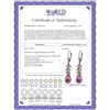 Image 2 : Genuine 11.20 ctw Amethyst Earrings 14KT Rose Gold - REF-56A2K
