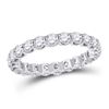 Image 1 : 2 CTW Round Diamond Timeless Eternity Ring 14kt White Gold - REF-143H9W