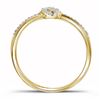 Image 2 : 1/12 CTW Round Diamond Fashion Ring 10kt Yellow Gold - REF-9H6W