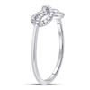 Image 3 : 1/6 CTW Round Diamond Infinity Fashion Ring 10kt White Gold - REF-11K9R