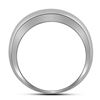Image 2 : 1 CTW Mens Round Diamond Single Row Wedding Ring 10kt White Gold - REF-81X5T