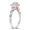 Image 2 : 3/4 CTW Round Diamond Solitaire Bridal Wedding Engagement Ring 14kt Two-tone Gold - REF-83K9R