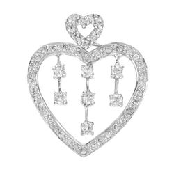 14k White Gold 0.40CTW Diamond Pendant, (SI3/G-H)