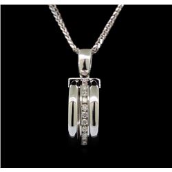 14KT White Gold 0.77 ctw Diamond Pendant With Chain