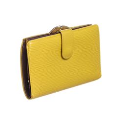 Louis Vuitton Yellow Epi Leather French Purse Wallet