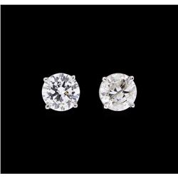 1.02 ctw Diamond Earrings - 14KT White Gold