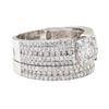 Image 1 : 1.63 ctw Diamond Ring And Band - 14KT White Gold