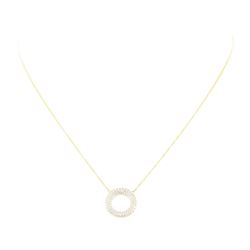 0.65 ctw Diamond Necklace - 14KT Yellow Gold