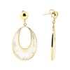 Image 2 : Mother of Pearl Dangle Earrings - 14KT Yellow Gold