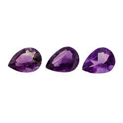 20.50 ctw.Natural Pear Cut Amethyst Parcel of Three