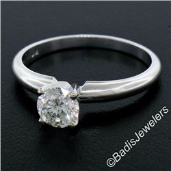 Platinum 0.60 ctw Prong Set Round Brilliant Diamond Solitaire Engagement Ring