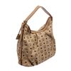 Image 2 : MCM Beige Visetos Coated Canvas Leather Trimmed Hobo Bag