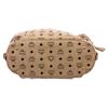 Image 3 : MCM Beige Visetos Coated Canvas Leather Trimmed Hobo Bag