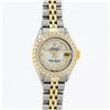 Image 2 : Rolex Ladies 2 Tone 14K MOP String Diamond Datejust Wristwatch