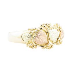 Black Hills Gold Motif Ring - 10KT Yellow, Pink, and Green Gold