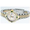 Image 5 : Rolex Ladies 2 Tone Silver Diamond & Emerald Datejust Wristwatch