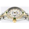 Image 7 : Rolex Ladies 2 Tone Silver Diamond & Emerald Datejust Wristwatch