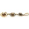 Image 4 : Antique 10K Yellow Gold .30 ctw 3 Old Mine Cut Diamond Open Flower Dangle Pendan