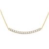 Image 1 : 3/4 CTW Round Diamond Curved Bar Necklace 14kt Yellow Gold - REF-57T3K