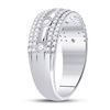 Image 2 : 1/2 CTW Round Diamond Anniversary Ring 10kt White Gold - REF-39A6N
