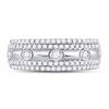 Image 3 : 1/2 CTW Round Diamond Anniversary Ring 10kt White Gold - REF-39A6N