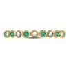 Image 2 : 1/6 CTW Round Emerald Diamond Dot Stackable Ring 10kt Yellow Gold - REF-13F2M