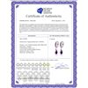 Image 2 : Genuine 3.3 ctw Amethyst Earrings 14KT Rose Gold - REF-50Y6F