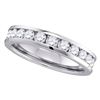 Image 1 : 1 CTW Round Channel-set Diamond 4.5mm Wedding Ring 14kt White Gold - REF-101N9Y