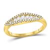 Image 1 : 3/8 CTW Round Diamond Fashion Ring 14kt Yellow Gold - REF-37K5R