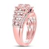 Image 3 : 1 CTW Round Diamond Bridal Wedding Engagement Ring 14kt Rose Gold - REF-101R9H