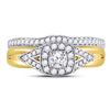 Image 2 : 1/2 CTW Round Diamond Bridal Wedding Engagement Ring 14kt Yellow Gold - REF-65K9R