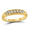 Image 3 : 1/3 CTW His & Hers Round Diamond Solitaire Matching Bridal Wedding Ring 10kt Yellow Gold - REF-33K6R