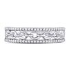 Image 2 : 1/6 CTW Round Diamond Chain Link Fashion Ring 10kt White Gold - REF-20A3N
