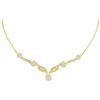 Image 1 : 1 CTW Princess Diamond Cluster Luxury 18" Necklace 14kt Yellow Gold - REF-126N3Y