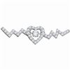 Image 1 : 1/3 CTW Round Diamond Twinkle Moving Solitaire Heartbeat Heart Necklace 10kt White Gold - REF-30T3K
