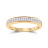 Image 1 : 1/4 CTW Baguette Diamond Wedding Ring 10kt Yellow Gold - REF-11K9R