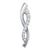 Image 1 : 1/4 CTW Round Diamond Vertical Journey Infinity Pendant 10kt White Gold - REF-18N3Y