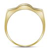 Image 2 : 1 CTW Mens Round Diamond Arched Square Cluster Ring 10kt Yellow Gold - REF-57R5H