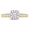 Image 2 : 1/2 CTW Round Diamond Solitaire Bridal Wedding Engagement Ring 14kt Yellow Gold - REF-47F9M