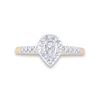 Image 2 : 1/5 CTW Round Diamond Teardrop Ring 10kt Yellow Gold - REF-14R4H