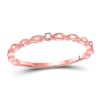 Image 1 : 0.01 CTW Round Diamond Stackable Ring 10kt Rose Gold - REF-5M9A