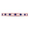 Image 2 : 1/4 CTW Round Blue Sapphire Diamond Alternating Stackable Ring 10kt Rose Gold - REF-15M5A