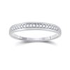 Image 1 : 1/10 CTW Round Diamond Wedding Ring 10kt White Gold - REF-11Y9X