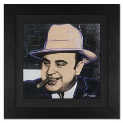 Ringo 4u2c - (Protege of Andy Warhol's Apprentice - Steve Kaufman), "Al Capone, Crooked Smile" Frame