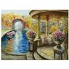 Image 1 : Vadik Suljakov, "Pavilion" Framed Original Oil Painting on Canvas, Hand Signed with Letter of Authen