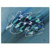 Image 1 : George Marlowe, "Oceania" Hand Signed Original Acrylic Painting on Canvas with Certificate of Authen