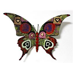 Patricia Govezensky- Original Painting on Cutout Steel "Butterfly CCXLVIII"