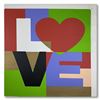 Image 1 : Steve Kaufman (1960-2010), "LOVE" Hand Signed and Numbered Limited Edition Hand Pulled silkscreen mi