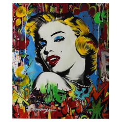 Nastya Rovenskaya- Mixed Media "Marilyn Monroe I"